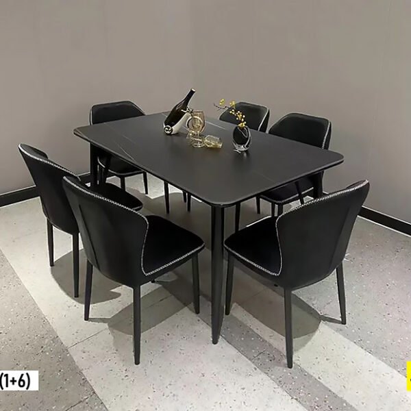 Table à Manger 6 Places en Noire