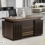 Table Bureau 1m40 Avec Rangements Beige KT893-14