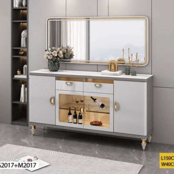 Meuble Buffet Gris Blanc G2017+M2017