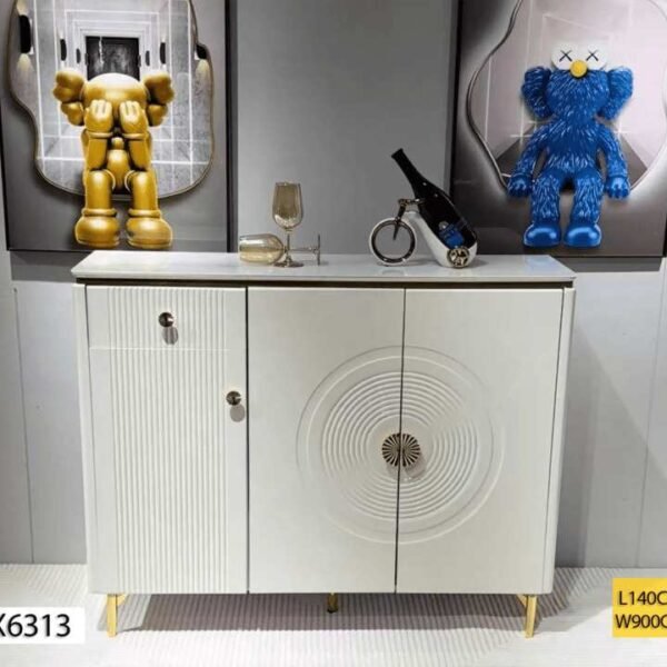 Meuble Console Blanc Doré X6313