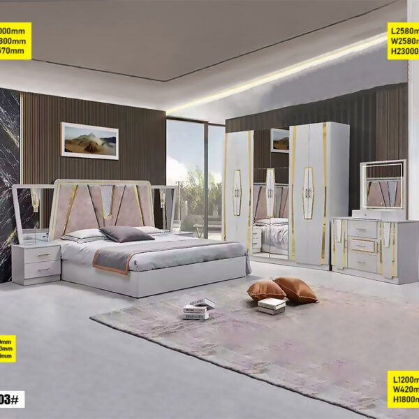 Chambre à Coucher Complet 3Places Gris Marron  903#